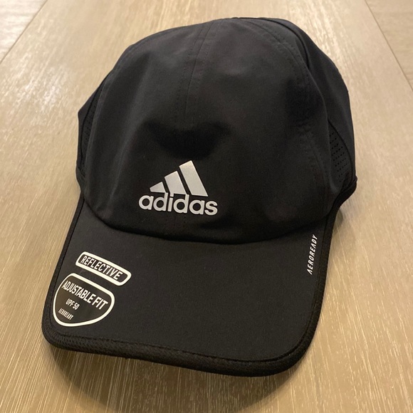 adidas Other - Black Adidas cap new with tags - reflective UPF 50